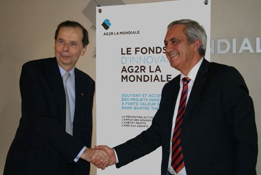 Louis Schweitzer, président d’Initiative France et Yvon Breton, directeur général délégué AG2R LA MONDIALE